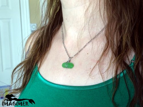 Minimalist necklace with sea glass