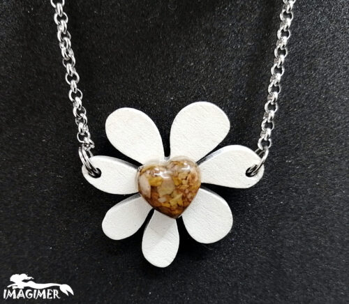 Collier fleur et coeur