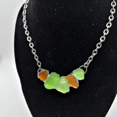 Sea glass necklace collection